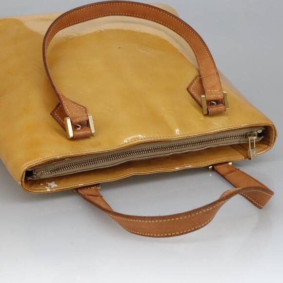 LOUIS VUITTON Monogram Vernis Houston Hand Bag Beige M91004 - Picture 6 of 13
